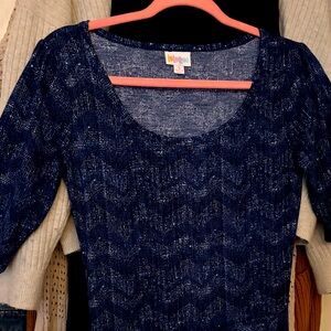 LuLaRoe Navy Blue Scoop Neck Sweater